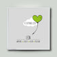 Personalisiertes Bild “Geburtsposter” Wolke mit Herzballon, Bildfarbe: Grün, Bildgröße: 25x25cm, Bilderrahmen: Ohne Bilderrahmen, Copyright: 321geschenke.de