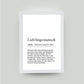 Personalisiertes Bild “Definition LIEBLINGSMENSCH”, DIN A4, mit Rahmen weiß 21x30cm, ohne Passepartout