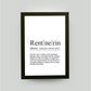 Personalisiertes Bild “Definition RENTNERIN”, DIN A4, mit Rahmen schwarz 21x30cm, ohne Passepartout