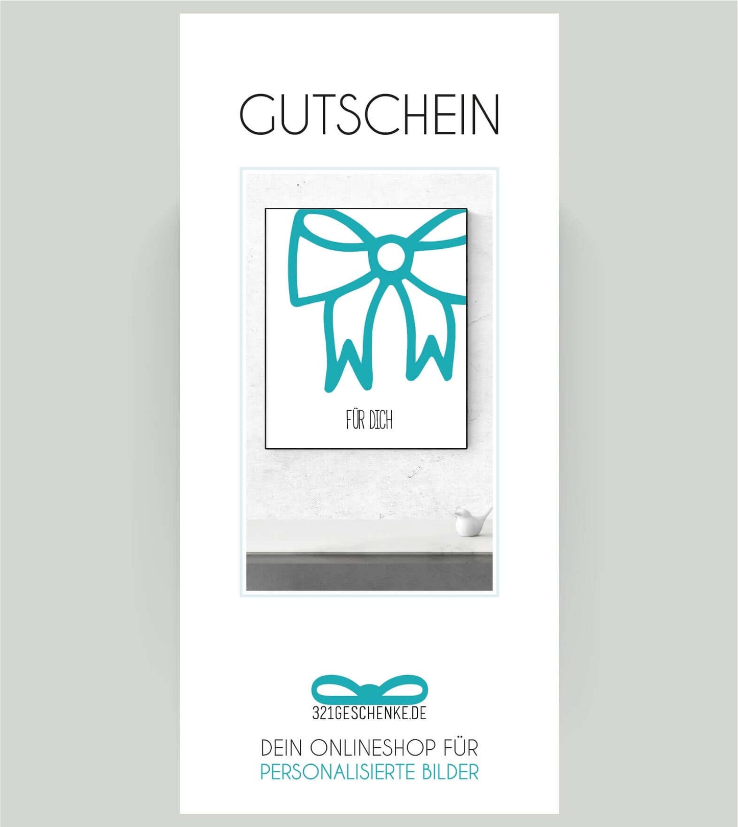 Geschenkgutschein vorne Übersicht, Copyright: 321geschenke.de