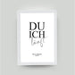 Personalisiertes Bild “DU ICH läuft”, Bildfarbe: Weiß, Bildgröße: 13x18cm, Bilderrahmen: Ohne Bilderrahmen, Copyright: 321geschenke.de