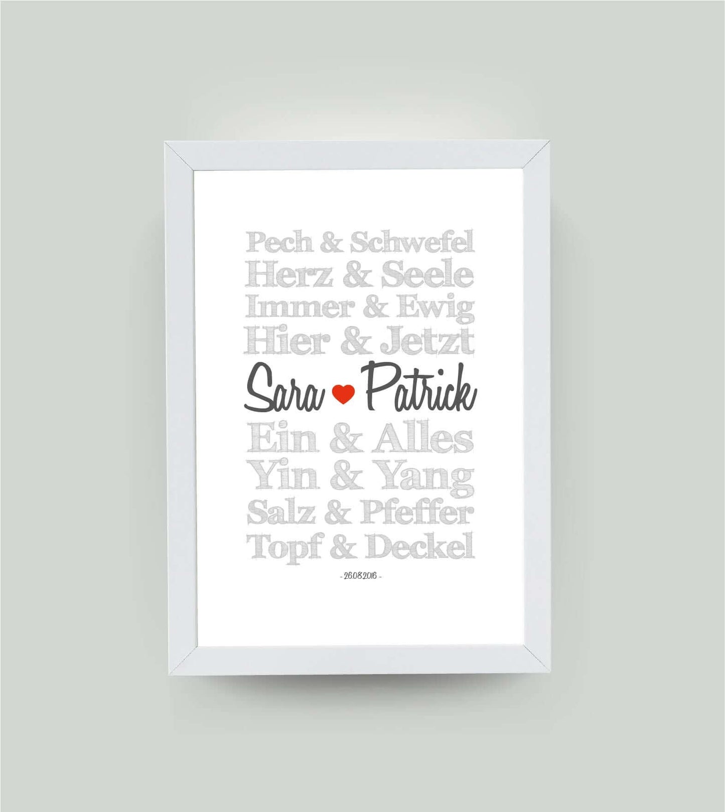 Personalisiertes Bild “TRAUMPAARE – Herz und Seele”, Bildgröße: 13x18cm, Bilderrahmen: Ohne Bilderrahmen, ,Copyright: 321geschenke.de