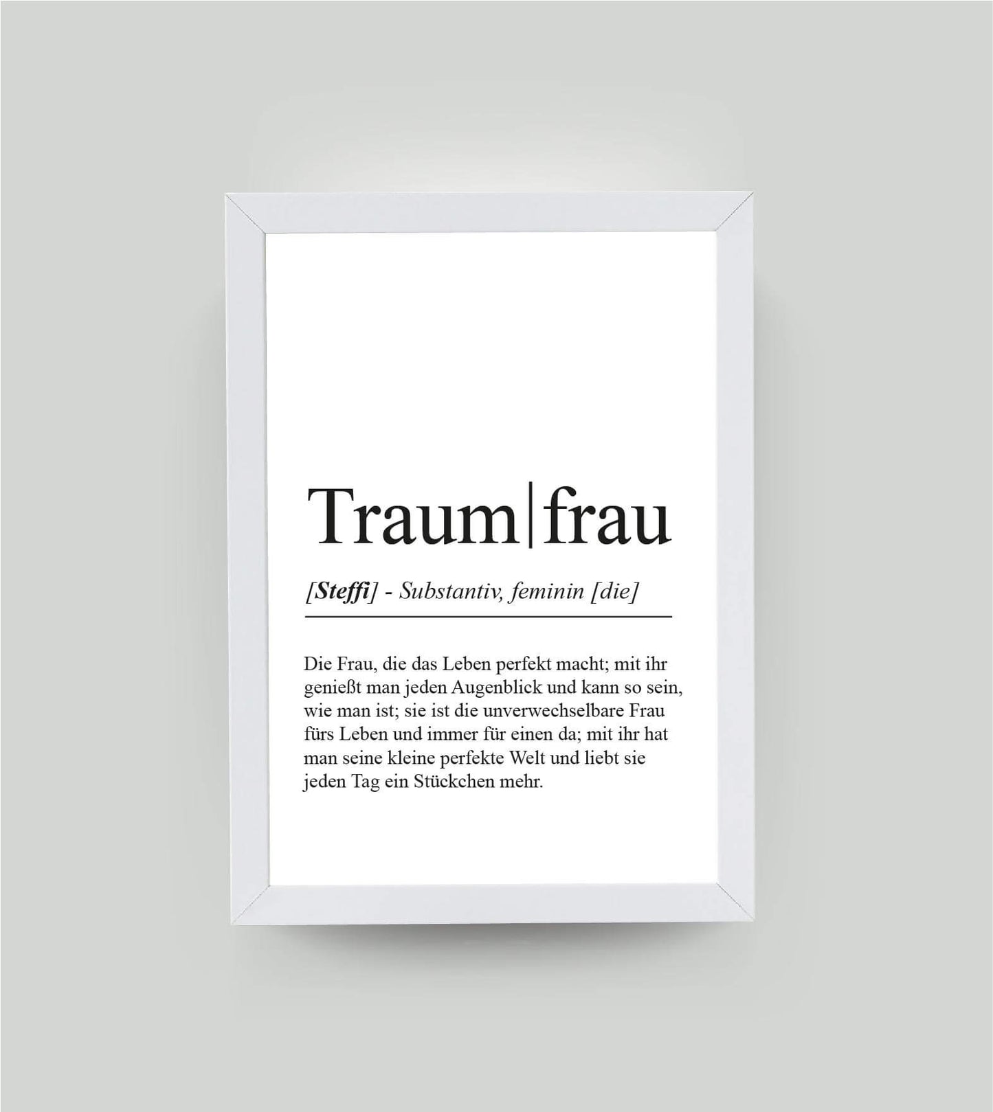 Personalisiertes Bild “Definition TRAUMFRAU”, Bildgröße: 13x18cm, Bilderrahmen: Ohne Bilderrahmen, , Copyright: 321geschenke.de