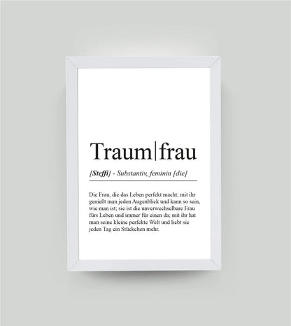 Personalisiertes Bild “Definition TRAUMFRAU”, Bildgröße: 13x18cm, Bilderrahmen: Ohne Bilderrahmen, , Copyright: 321geschenke.de