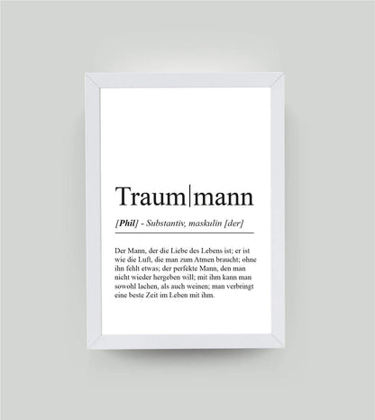 Personalisiertes Bild “Definition TRAUMMANN”, Bildgröße: 13x18cm, Bilderrahmen: Ohne Bilderrahmen, , Copyright: 321geschenke.de