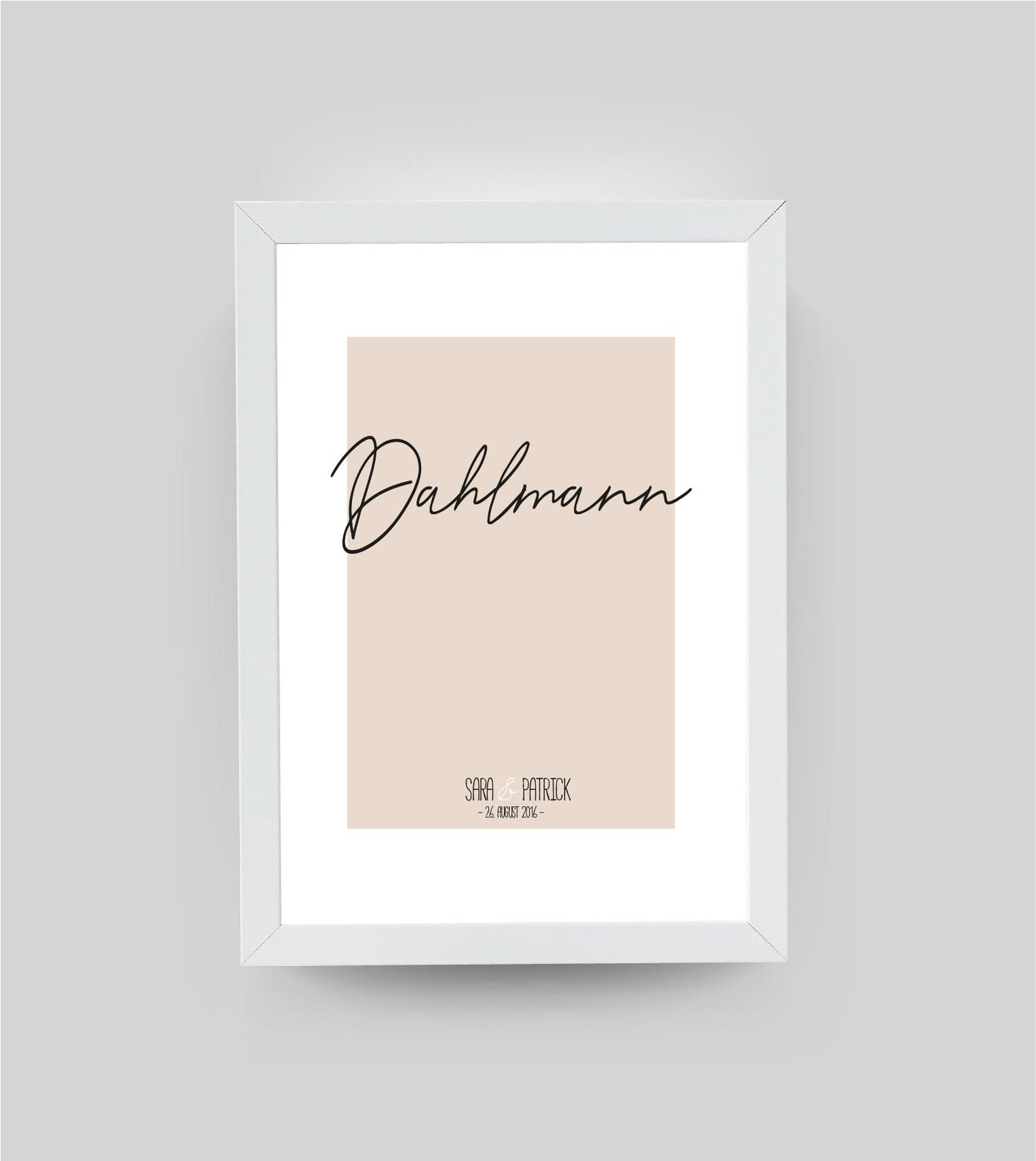 Personalisiertes Poster “Nachname”, Bildfarbe: Beige, Bildgröße: 13x18cm, Bilderrahmen: Ohne Bilderrahmen, Copyright: 321geschenke.de