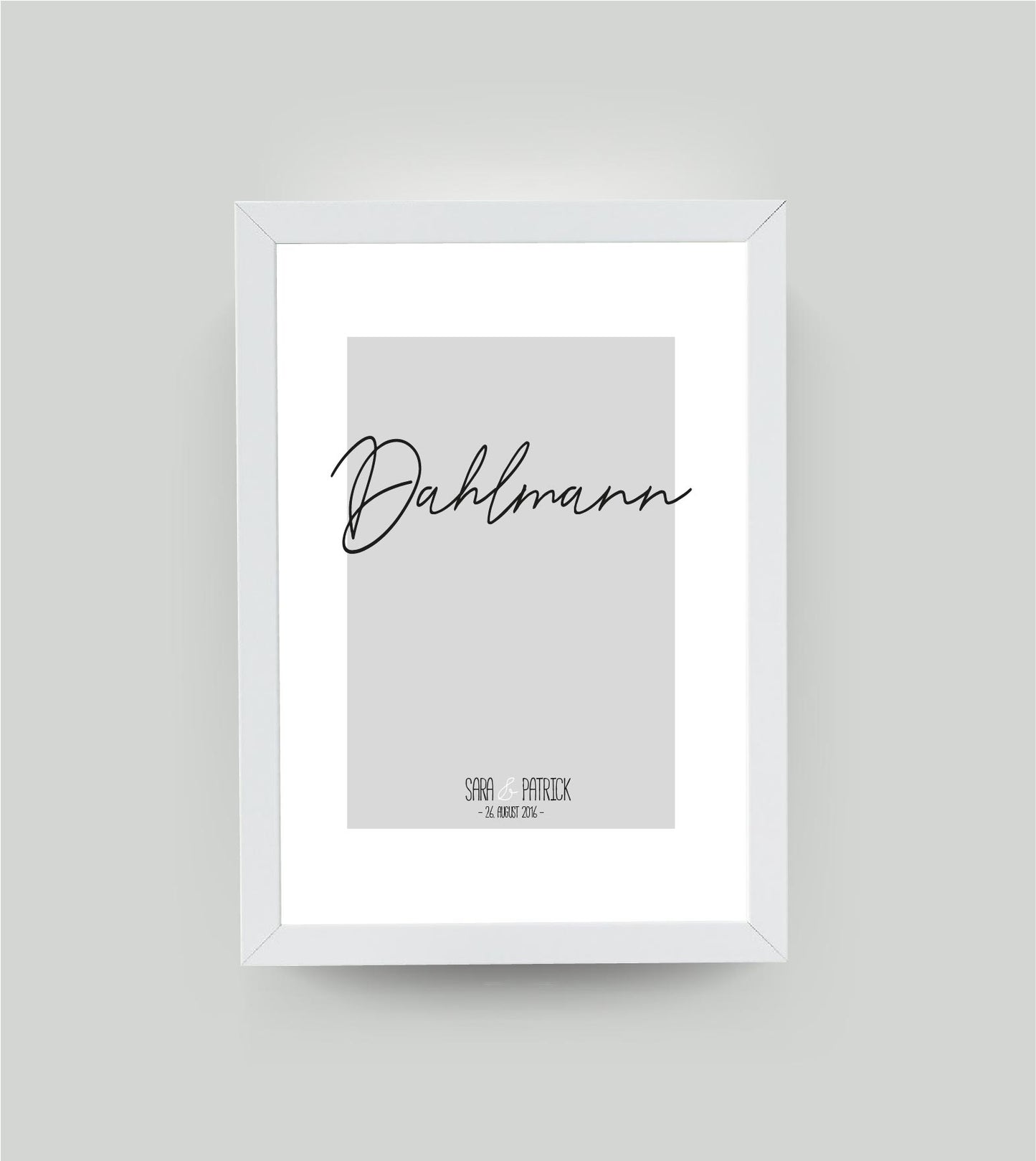 Personalisiertes Poster “Nachname”, Bildfarbe: Grau, Bildgröße: 13x18cm, Bilderrahmen: Ohne Bilderrahmen, Copyright: 321geschenke.de