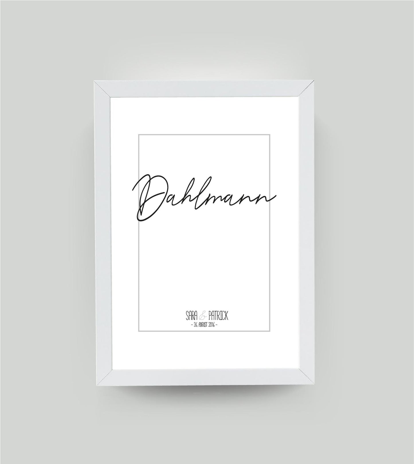 Personalisiertes Poster “Nachname”, Bildfarbe: Weiß, Bildgröße: 13x18cm, Bilderrahmen: Ohne Bilderrahmen, Copyright: 321geschenke.de