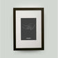 Personalisiertes Bild "FOREVER TOGETHER", Bildfarbe: Anthrazit/Schwarz, Bildgröße: 13x18cm, DIN A4, DIN A3, Bilderrahmen: Bilderrahmen schwarz mit Passepartout, Copyright:321geschenke.de