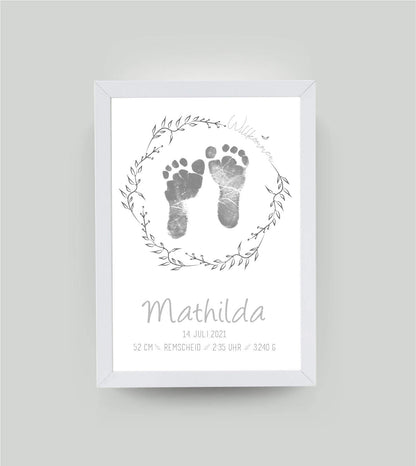 Personalisiertes Bild “Baby-Fußabdruck”, Copyright: 321geschenke.de