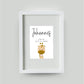 Personalisiertes Geburtsposter “GIRAFFE mit Herz”, Motiv: Giraffe, Bildgröße: DIN A4, Bilderrahmen: Bilderrahmen weiß mit Passepartout, Copyright: 321geschenke.de Sonderanfertigung: Unsere Bilder nach euren Wünschen verändert.