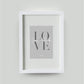 Personalisiertes Bild “LOVE”, Bildfarbe: Grau, Bildgröße: 13x18cm, DIN A4, DIN A3, Bilderrahmen: Ohne Bilderrahmen, Bilderrahmen weiß ohne Passepartout, Bilderrahmen schwarz ohne Passepartout, Bilderrahmen weiß mit Passepartout, Bilderrahmen schwarz mit P