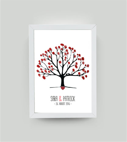 Personalisiertes Bild „Hochzeitsbaum”, Bildgröße: DIN A3, Bilderrahmen: Ohne Bilderrahmen, Bilderrahmen weiß ohne Passepartout, Bilderrahmen schwarz ohne Passepartout, , Copyright:321geschenke.de