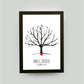 Personalisiertes Bild „Hochzeitsbaum”, Bildgröße: DIN A3, Bilderrahmen: Bilderrahmen schwarz ohne Passepartout, , Copyright:321geschenke.de