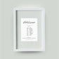Personalisiertes Bild “Liebesrezept”, Bildfarbe: Weiß, Bildgröße: DIN A4, Bilderrahmen: Bilderrahmen weiß mit Passepartout, Copyright: 321geschenke.de