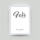 Personalisiertes Bild “WIR - für immer”, Bildfarbe: Weiß, Bildgröße: 13x18cm, Bilderrahmen: Ohne Bilderrahmen,Copyright: 321geschenke.de