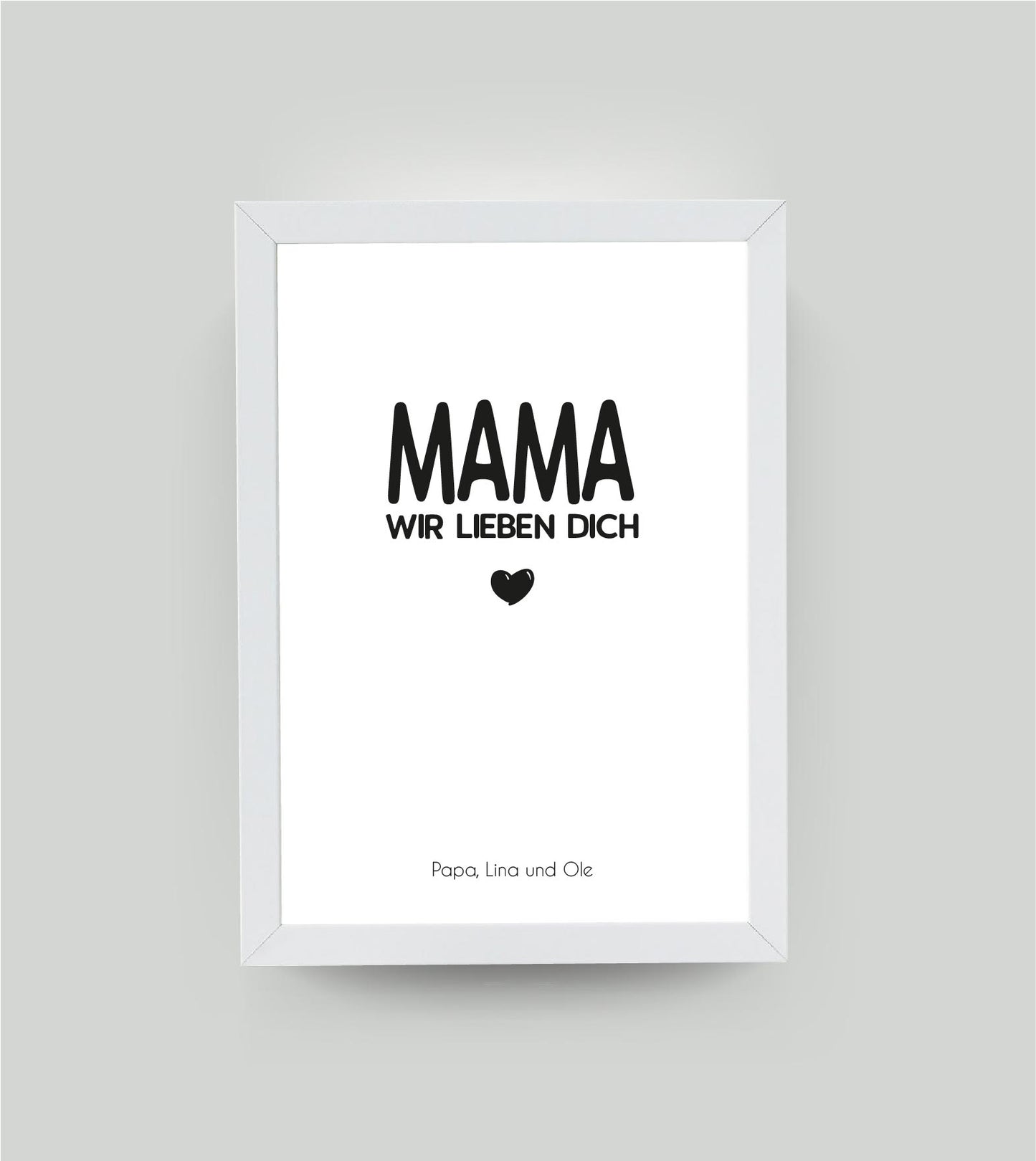 Personalisiertes Bild “MAMA – Wir lieben dich”, Bildgröße: 13x18cm, Bilderrahmen: Ohne Bilderrahmen, , Copyright: 321geschenke.de