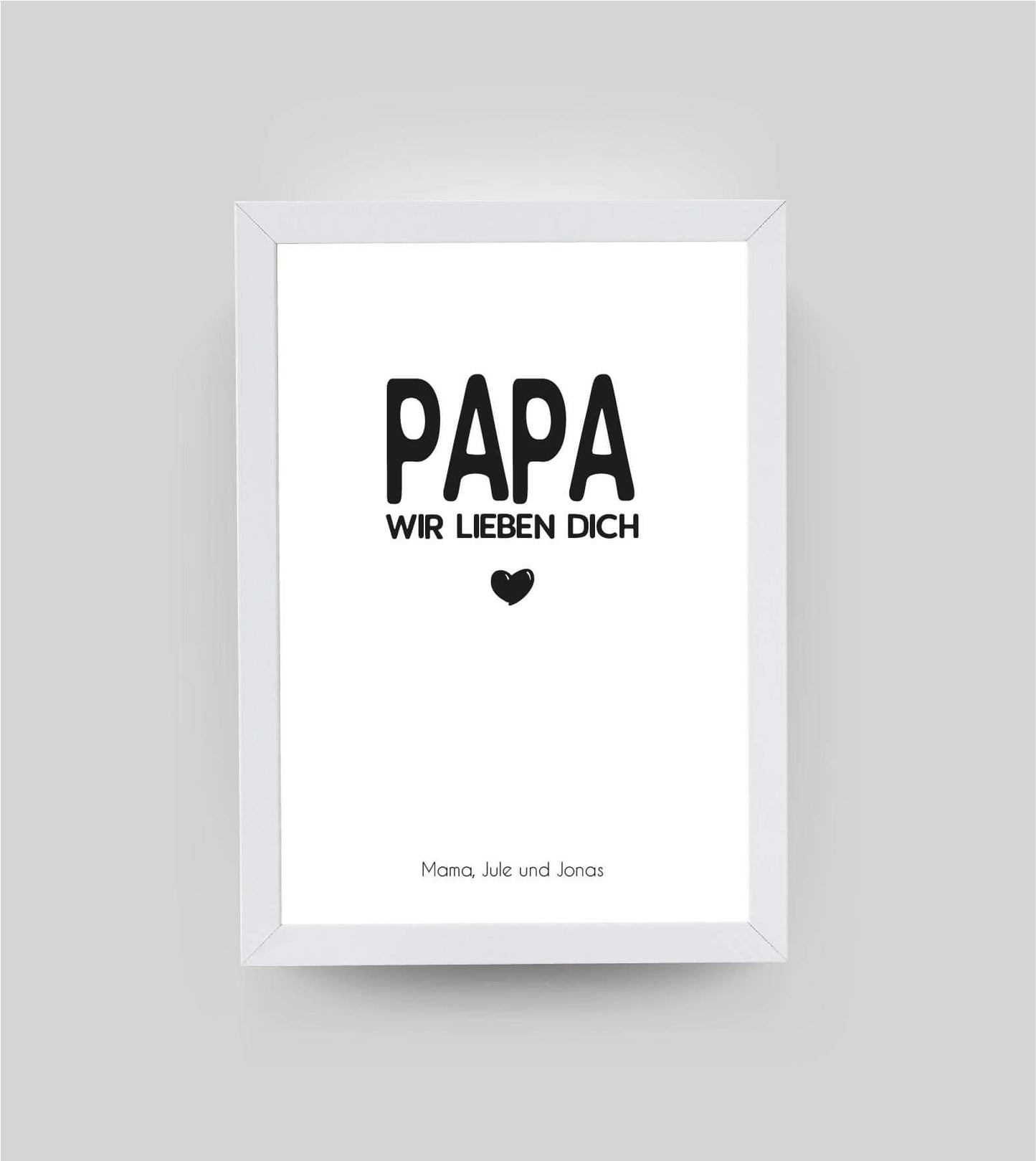 Personalisiertes Bild “PAPA – Wir lieben dich”, Bildgröße: 13x18cm, Bilderrahmen: Ohne Bilderrahmen, ,Copyright: 321geschenke.de