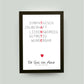 Personalisiertes Bild “Wörterposter TANTE”, Bildgröße: 13x18cm, DIN A4, DIN A3, Bilderrahmen: Bilderrahmen schwarz ohne Passepartout, Copyright: 321geschenke.de