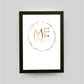 Personalisiertes Bild “we are one” ME=WE, Bildfarbe: Weiß, Bildgröße: 13x18cm, Bilderrahmen: Bilderrahmen schwarz ohne Passepartout,Copyright: 321geschenke.de